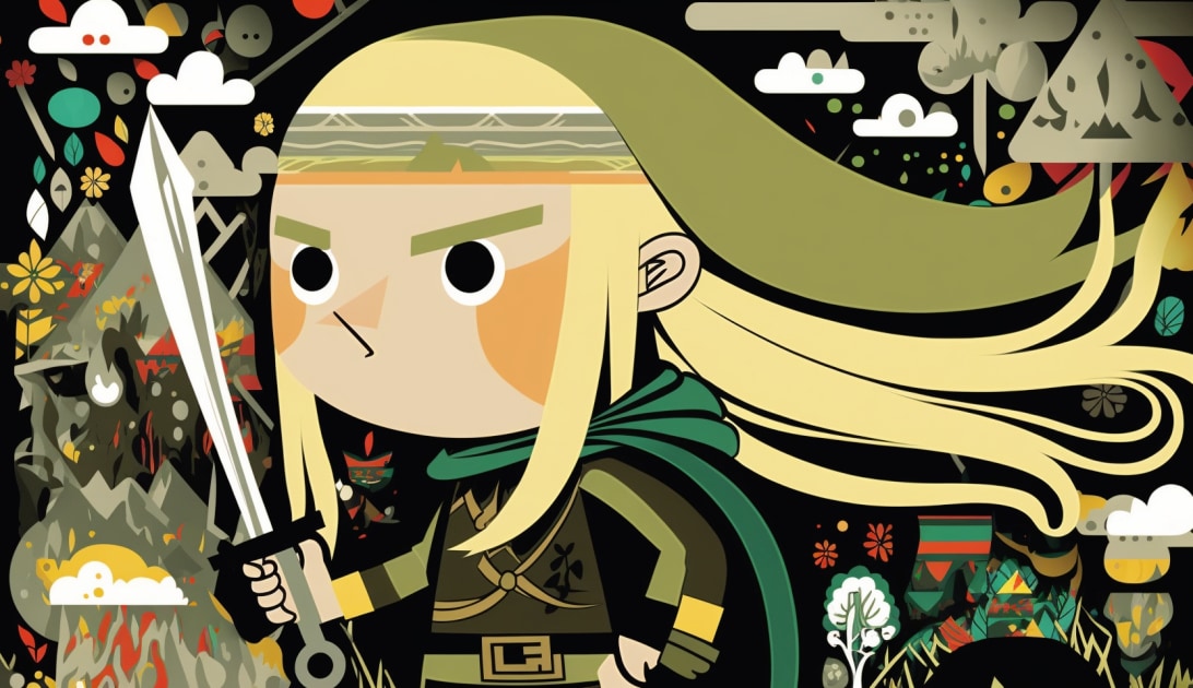 legolas-art-style-of-jon-burgerman