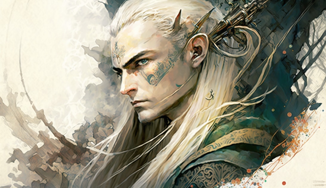 legolas-art-style-of-yoshitaka-amano