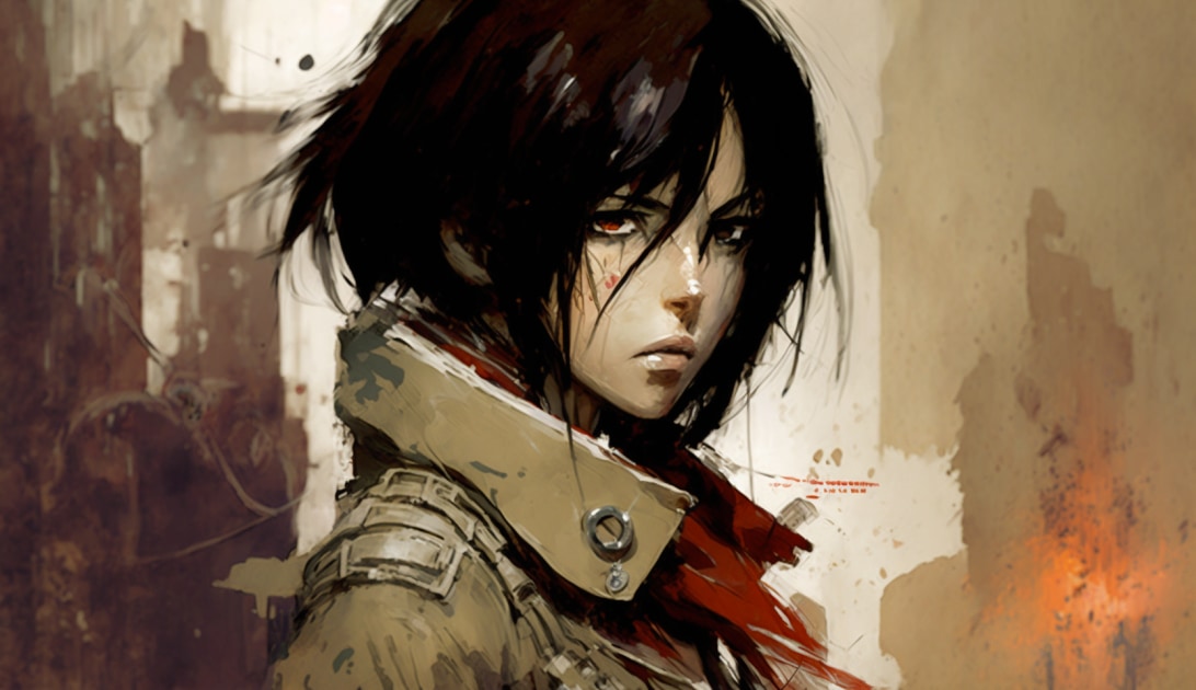 mikasa-ackerman-art-style-of-alex-maleev