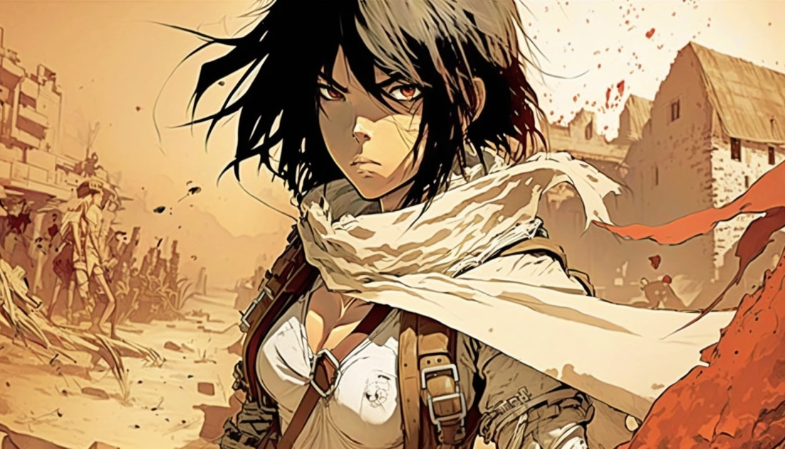 mikasa-ackerman-art-style-of-greg-tocchini