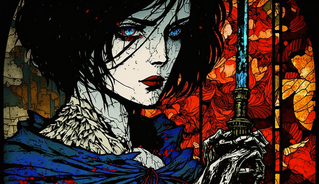 mikasa-ackerman-art-style-of-harry-clarke