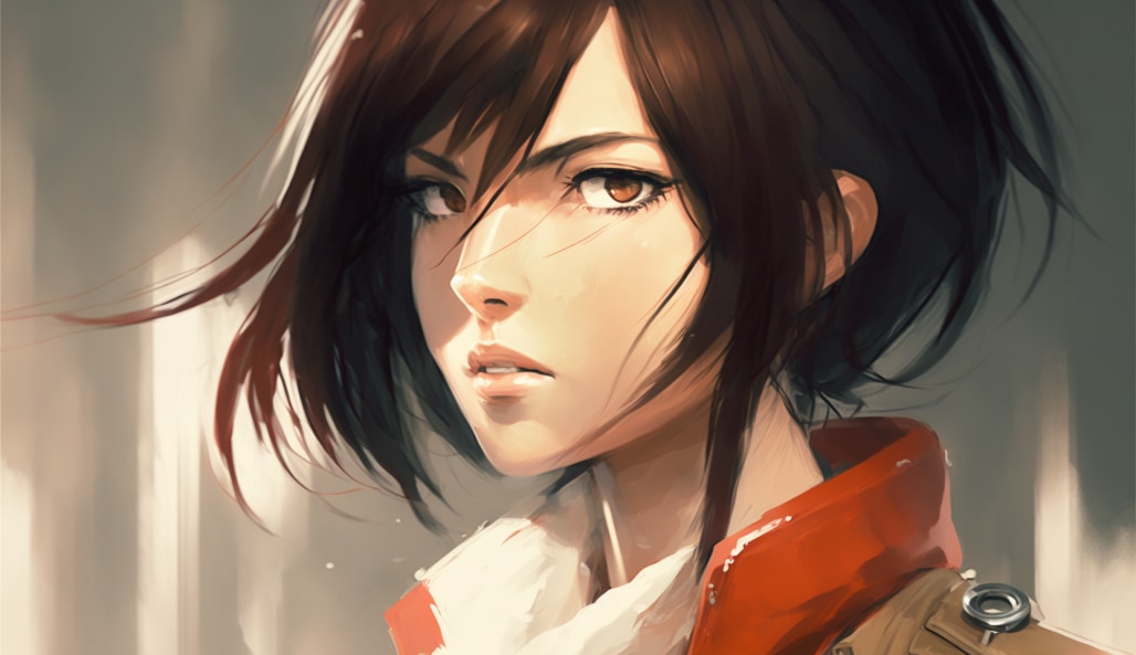 mikasa-ackerman-art-style-of-ilya-kuvshinov