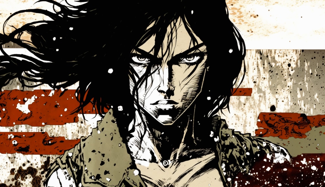 mikasa-ackerman-art-style-of-sergio-toppi