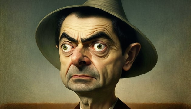 Mr. Bean in the Art Style of Hieronymus Bosch