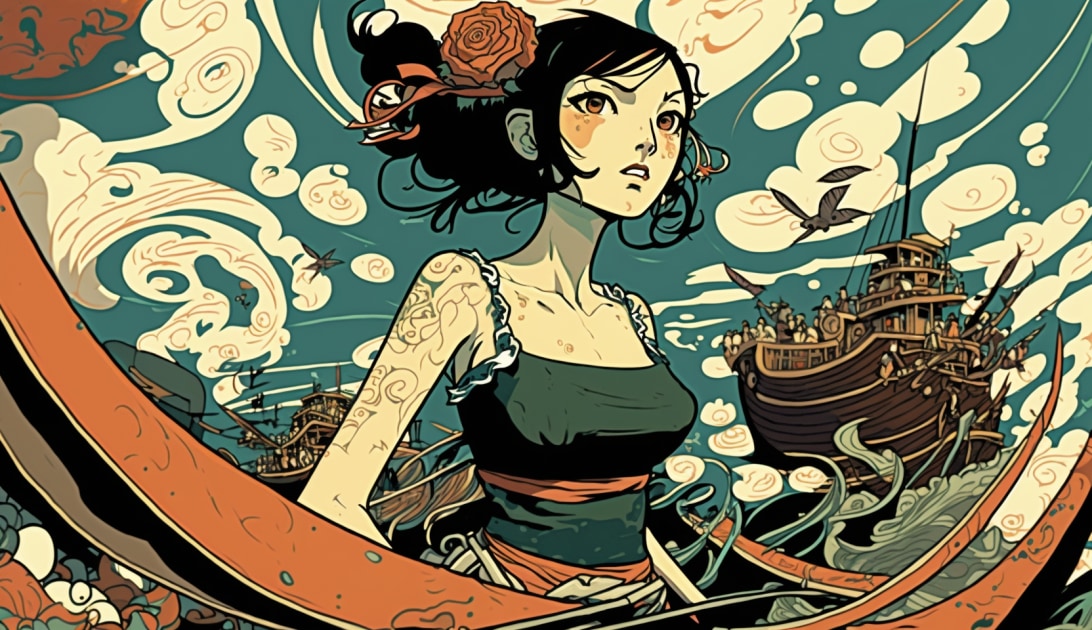 nico-robin-art-style-of-victo-ngai