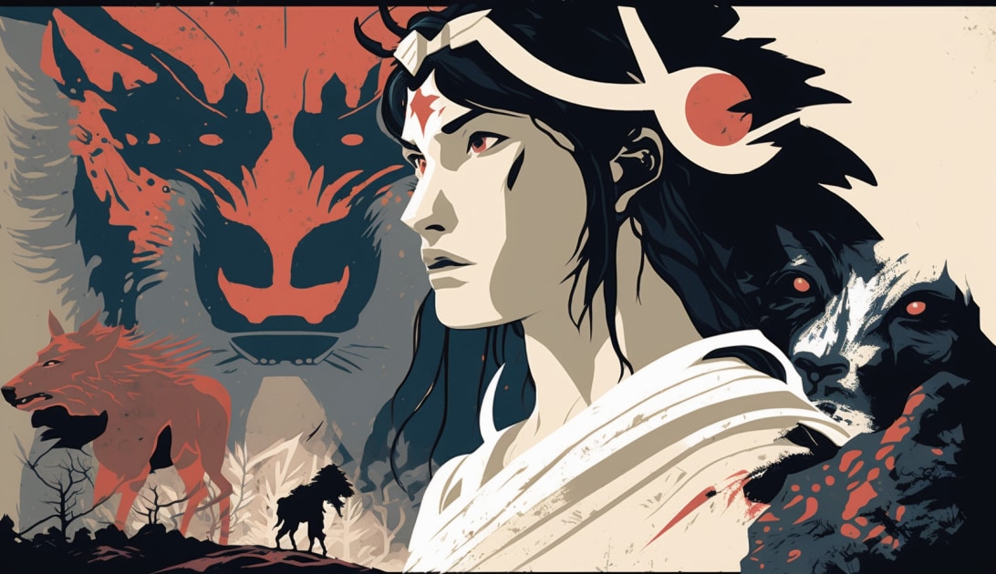 princess-mononoke-art-style-of-aaron-douglas