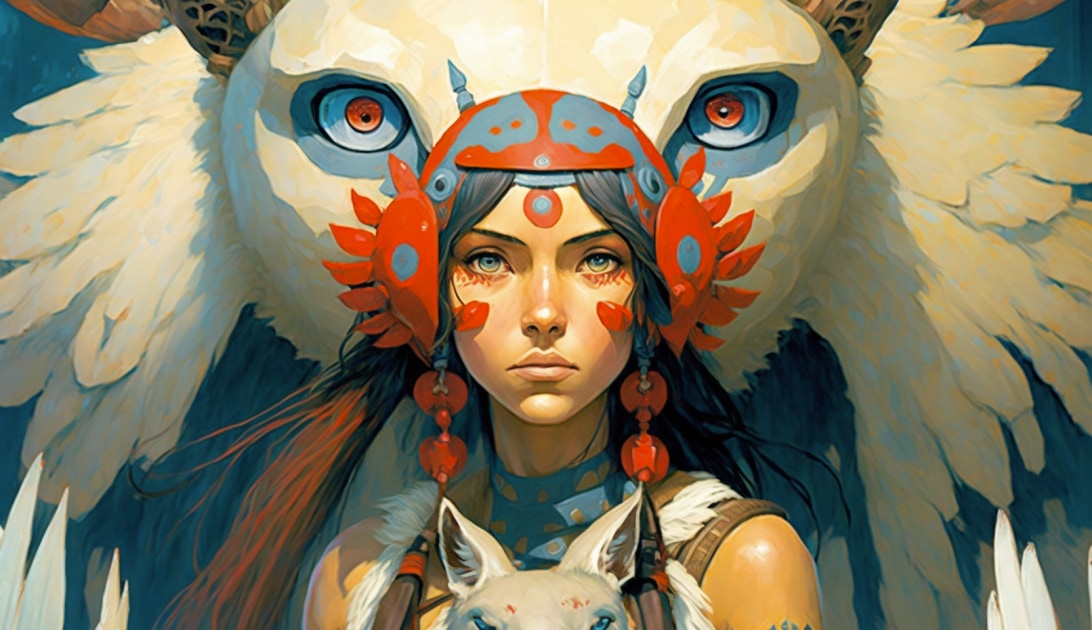 princess-mononoke-art-style-of-aaron-jasinski