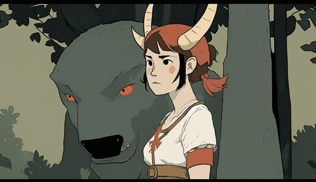 princess-mononoke-art-style-of-adrian-tomine