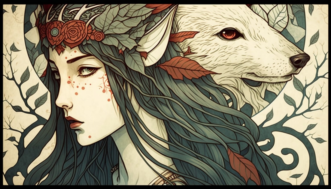 princess-mononoke-art-style-of-audrey-kawasaki