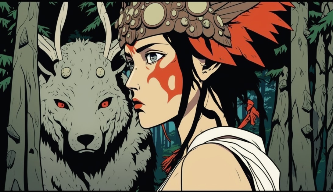 princess-mononoke-art-style-of-dan-clowes