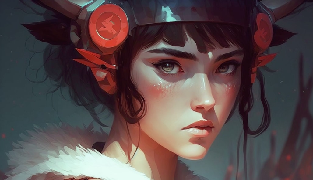 princess-mononoke-art-style-of-ilya-kuvshinov