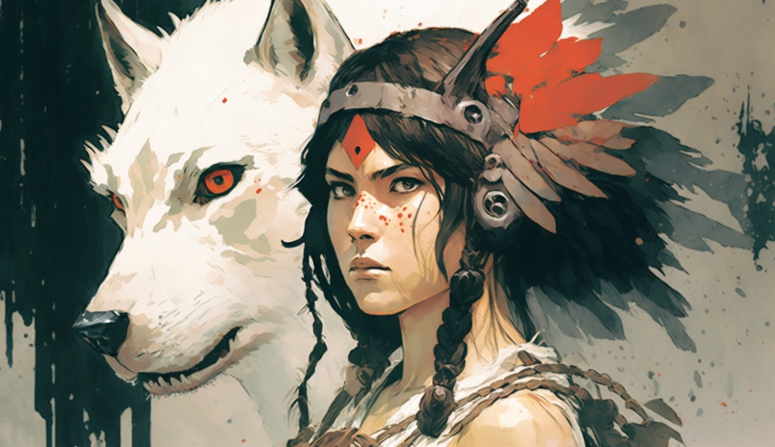 princess-mononoke-art-style-of-joao-ruas