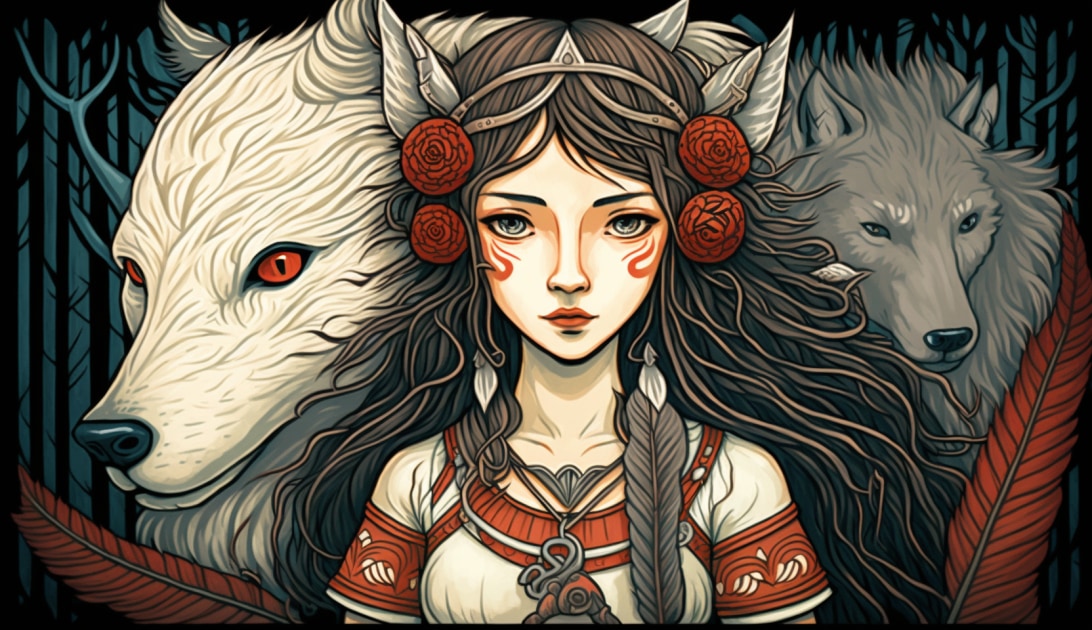 princess-mononoke-art-style-of-kelly-vivanco