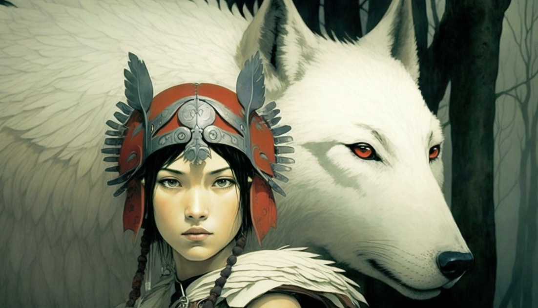 princess-mononoke-art-style-of-ohara-koson