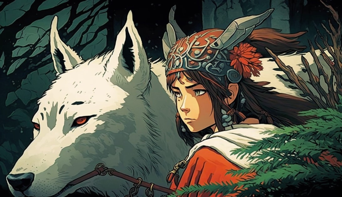 princess-mononoke-art-style-of-osamu-tezuka