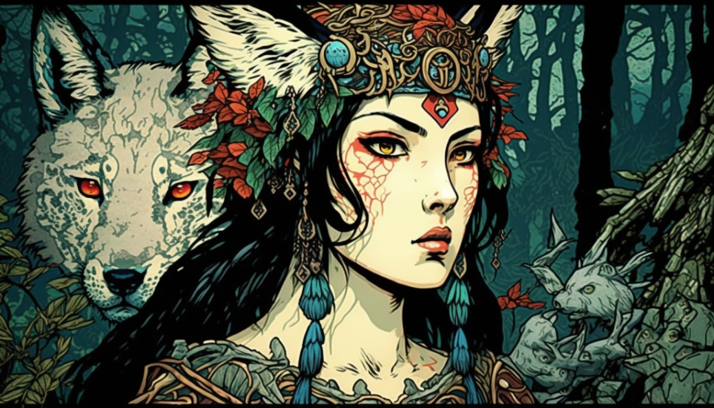 princess-mononoke-art-style-of-utagawa-kuniyoshi