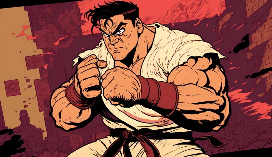 ryu-art-style-of-jack-kirby