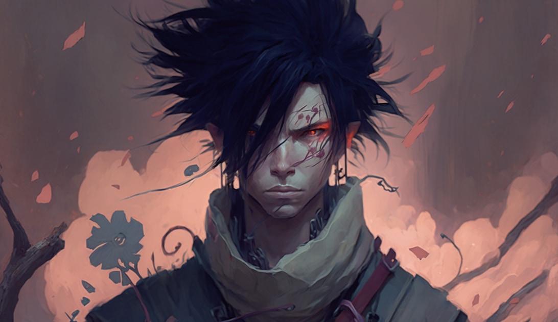 sasuke-uchiha-art-style-of-peter-mohrbacher