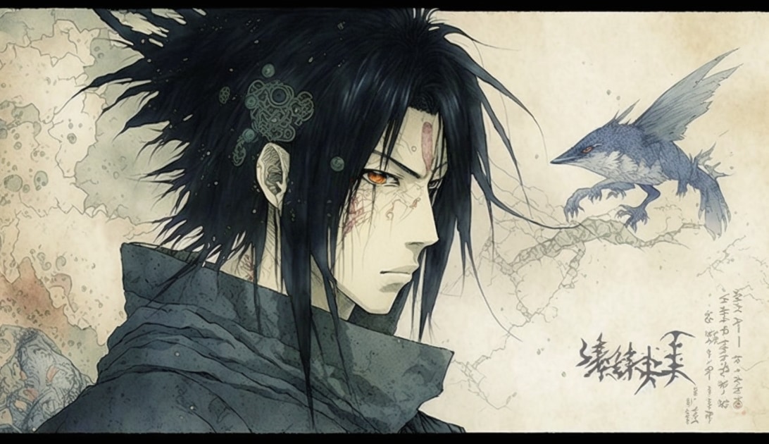 sasuke-uchiha-art-style-of-warwick-goble