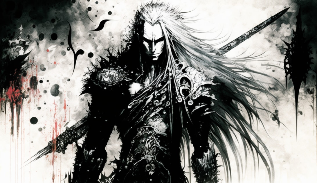 sephiroth-art-style-of-yoshitaka-amano