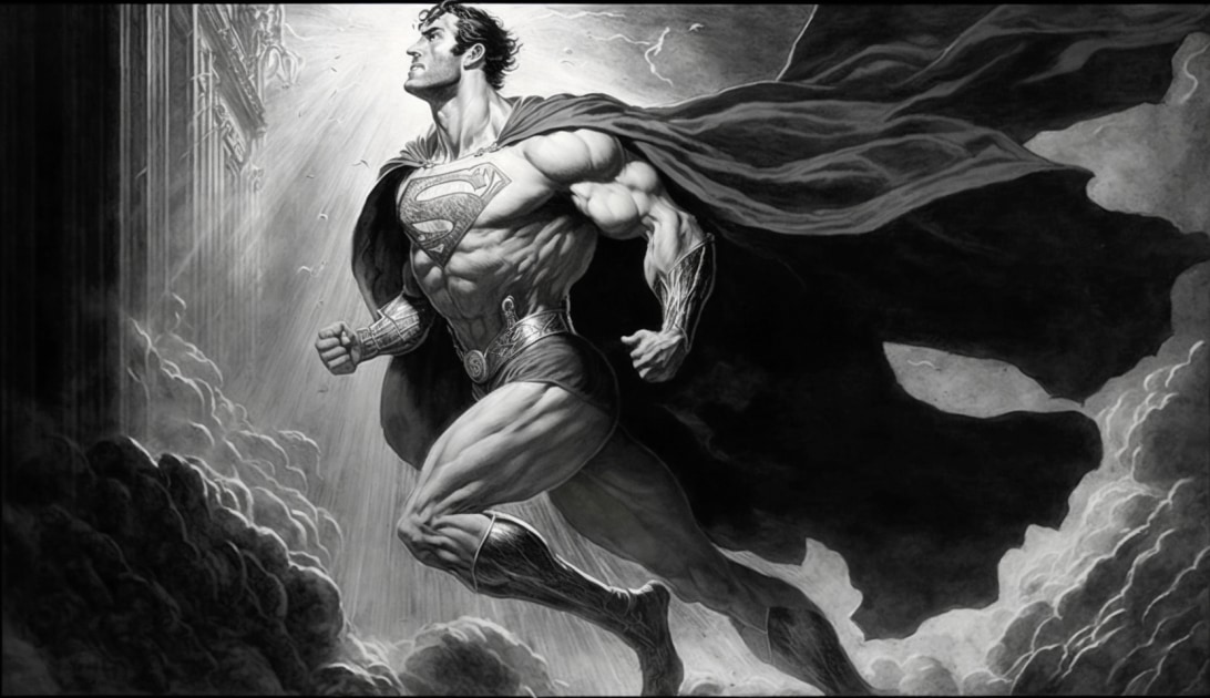 superman-art-style-of-gustave-dore