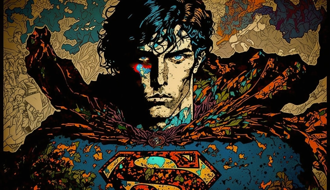 superman-art-style-of-harry-clarke