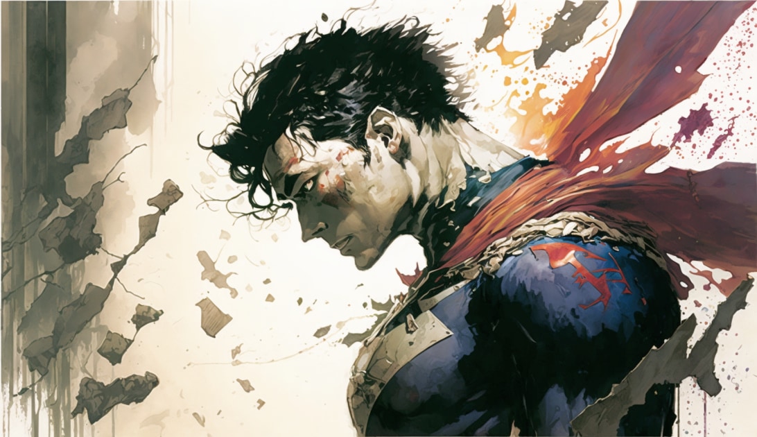 superman-art-style-of-yoshitaka-amano