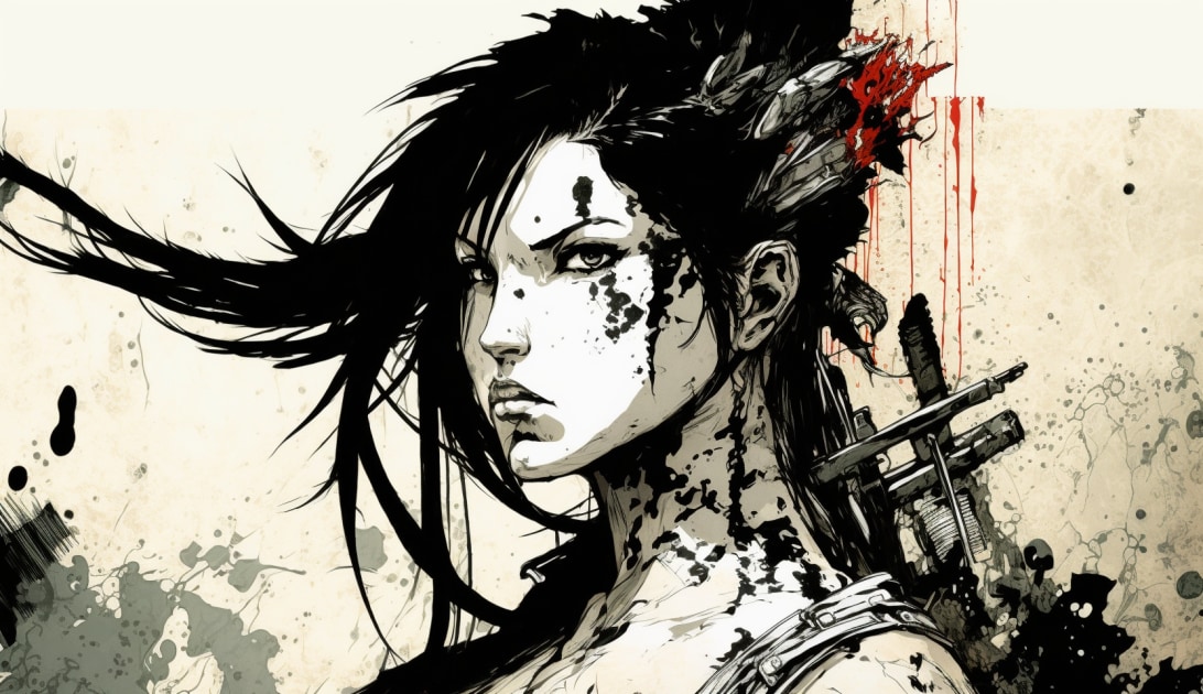 tifa-lockhart-art-style-of-sergio-toppi