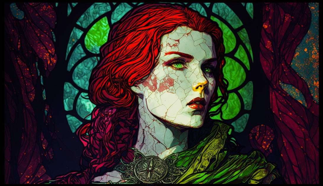 triss-merigold-art-style-of-harry-clarke