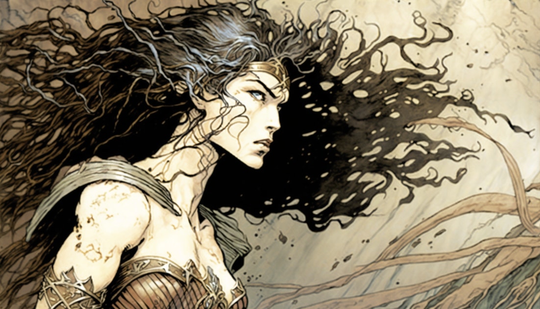 wonder-woman-art-style-of-arthur-rackham