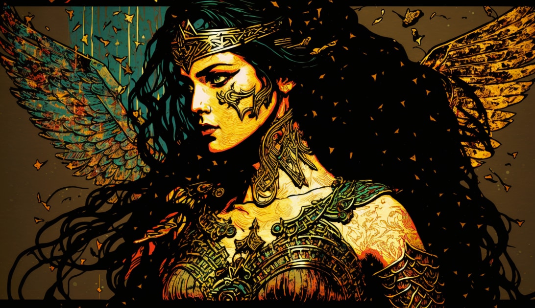 wonder-woman-art-style-of-harry-clarke