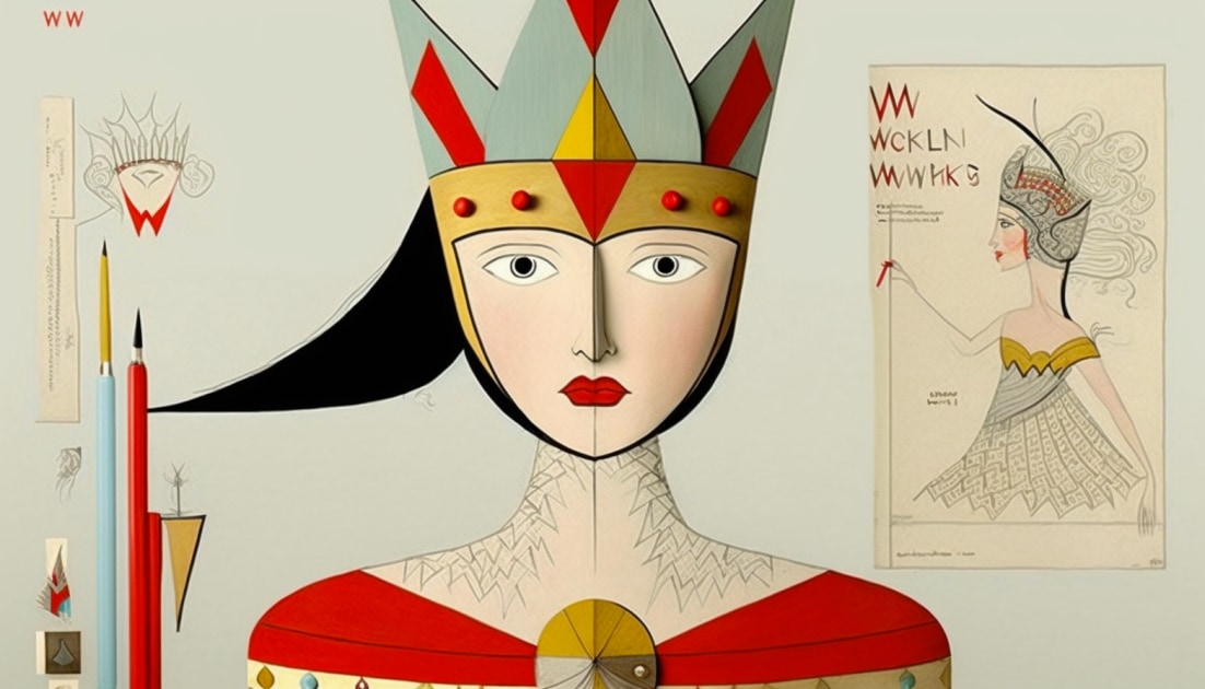 wonder-woman-art-style-of-saul-steinberg