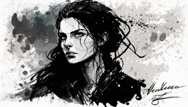 yennefer-art-style-of-quentin-blake