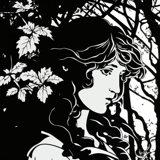 aerith-gainsborough-art-style-of-aubrey-beardsley