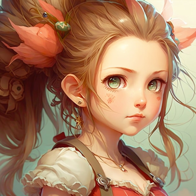 aerith-gainsborough-art-style-of-hikari-shimoda