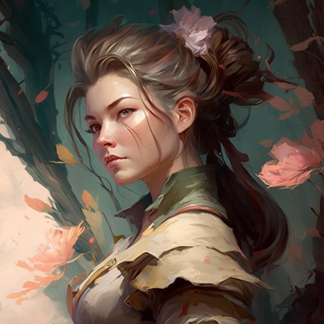 aerith-gainsborough-art-style-of-peter-mohrbacher