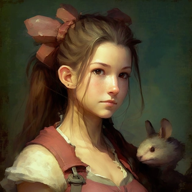 aerith-gainsborough-art-style-of-shaun-tan