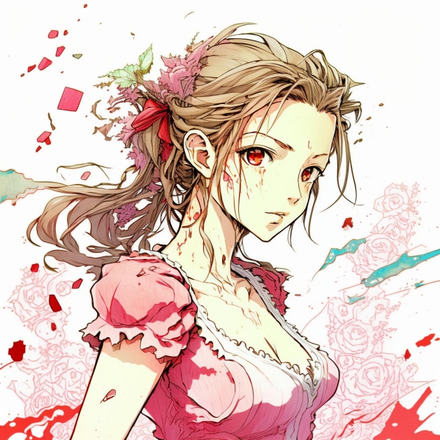 aerith-gainsborough-art-style-of-shintaro-kago