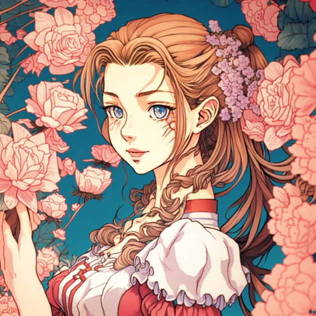 aerith-gainsborough-art-style-of-shintaro-kago