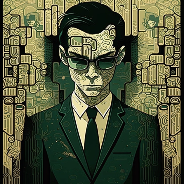 agent-smith-art-style-of-audrey-kawasaki