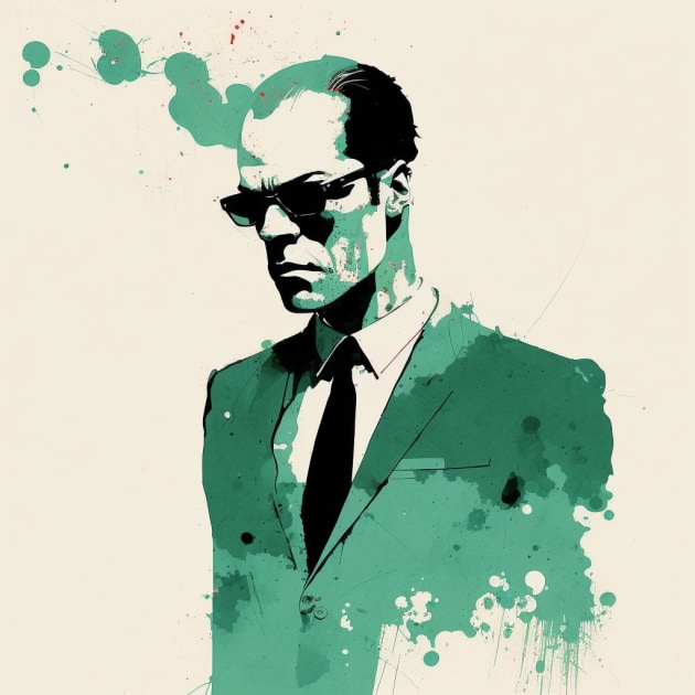 agent-smith-art-style-of-conrad-roset