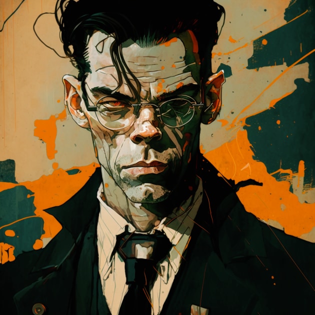 agent-smith-art-style-of-egon-schiele