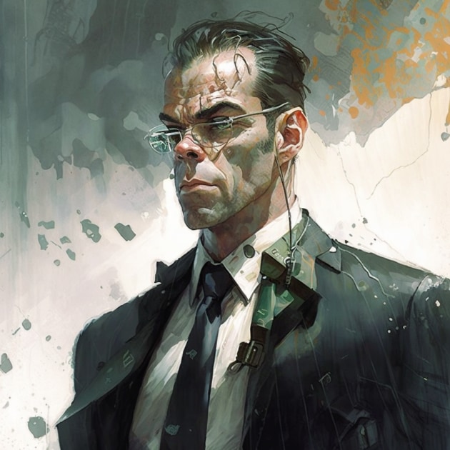 agent-smith-art-style-of-enki-bilal