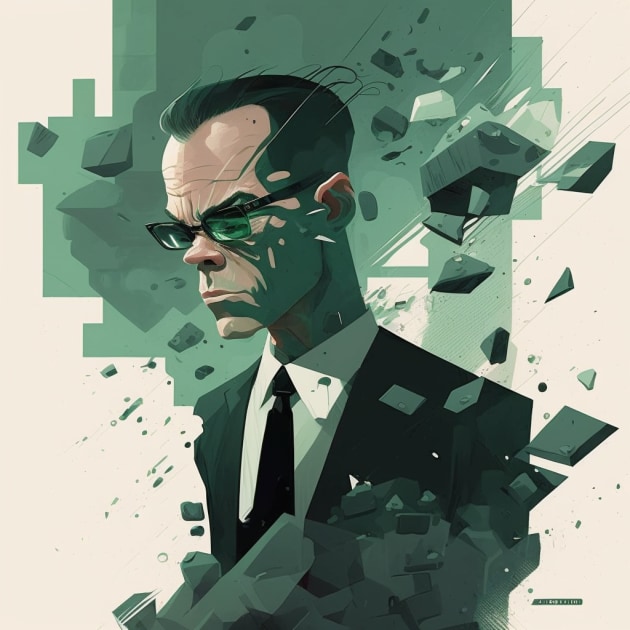 agent-smith-art-style-of-joey-chou