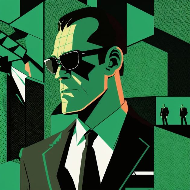 agent-smith-art-style-of-josh-agle