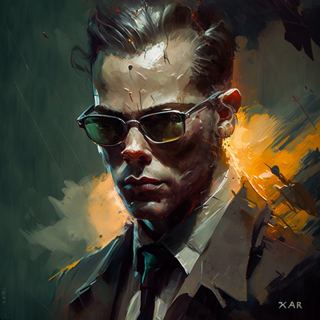 agent-smith-art-style-of-karol-bak