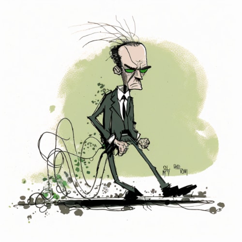 agent-smith-art-style-of-quentin-blake