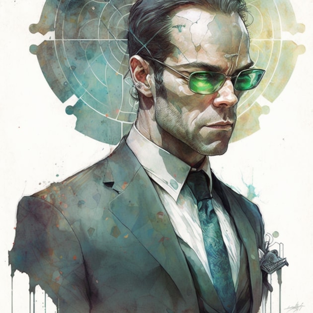 agent-smith-art-style-of-stephanie-law