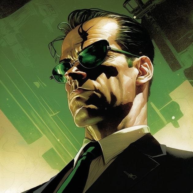 agent-smith-art-style-of-steve-rude