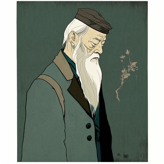 albus-dumbledore-art-style-of-toshio-saeki